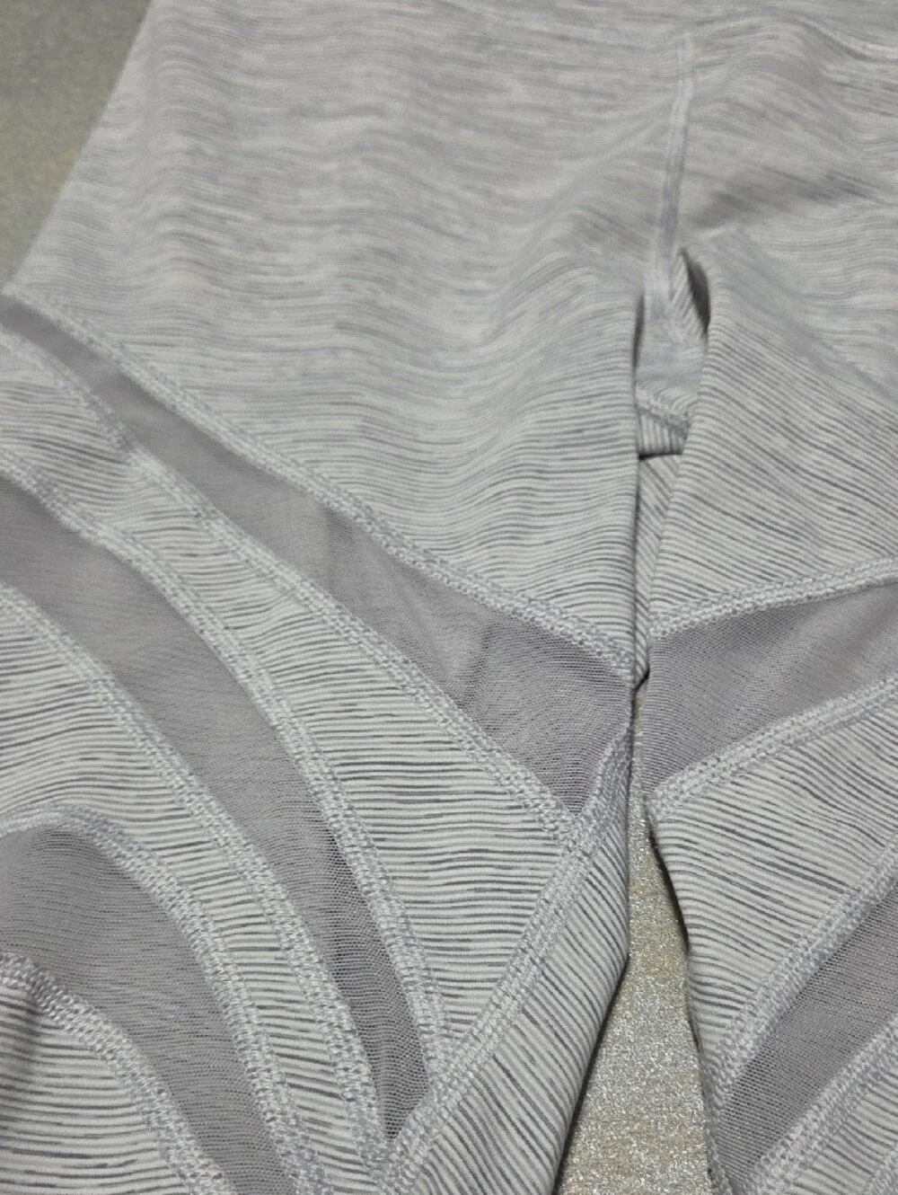 lululemon athletica Light Gray Heather Mesh-Panel Leggings